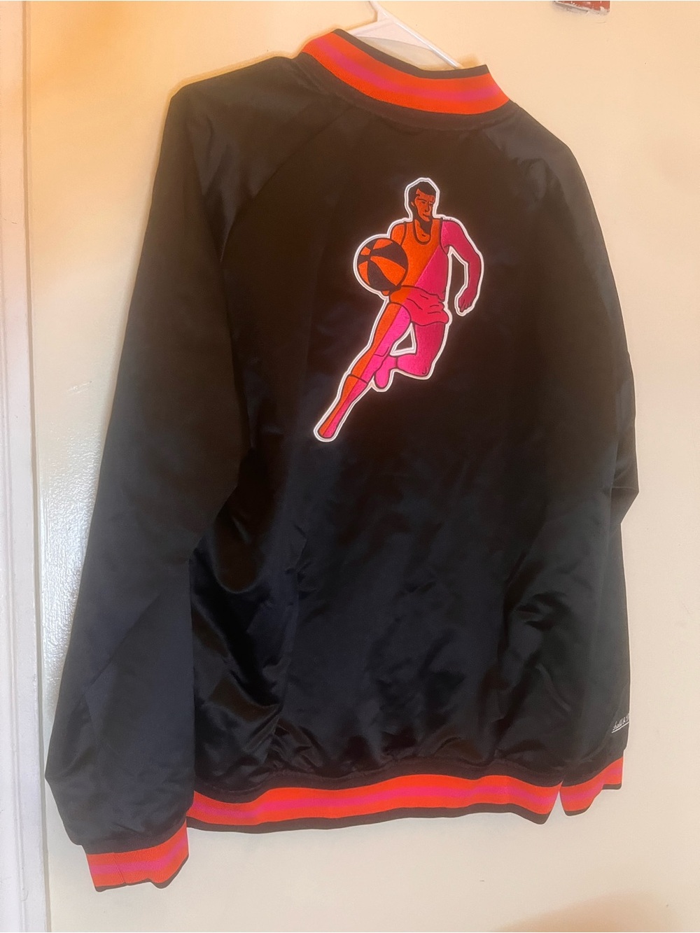 hardwood classics varsity satin jacket mitchell & ness miami heat floridians xl